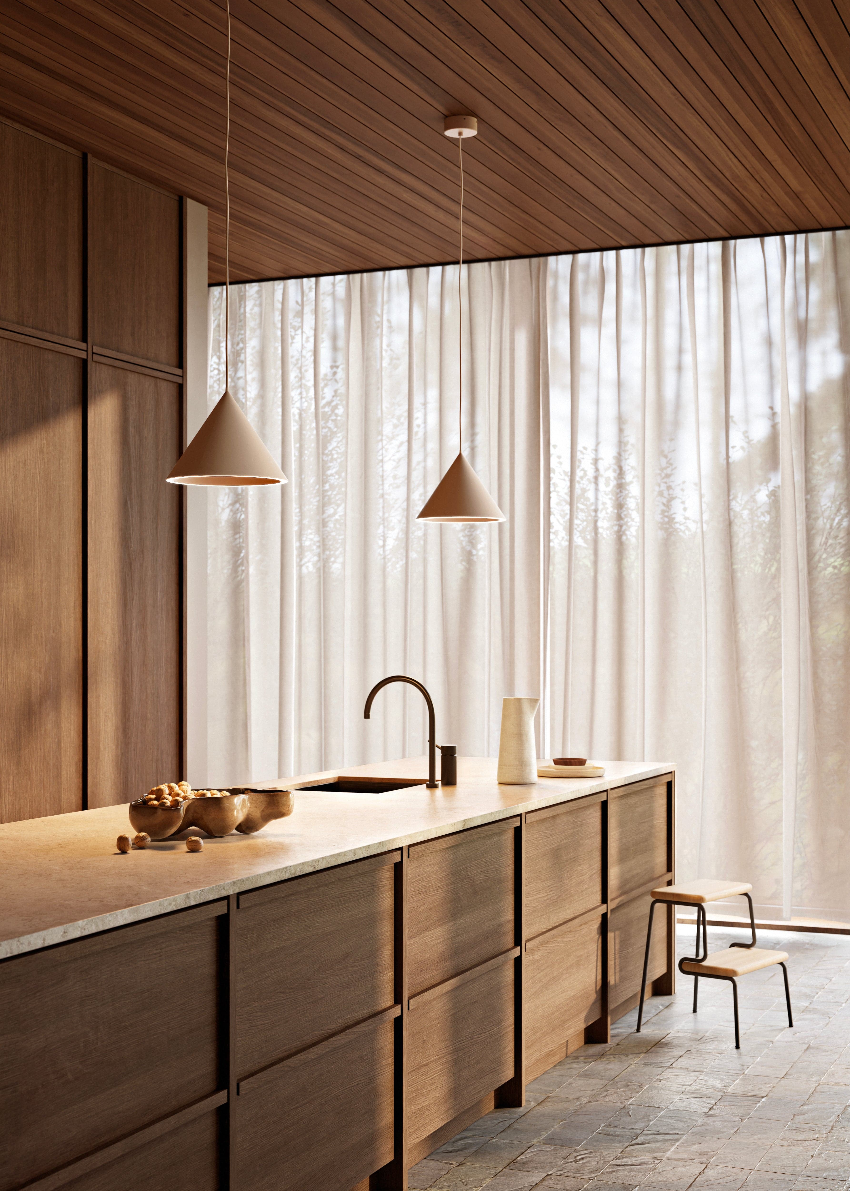 WOUD Annular pendant (Small) - Beige — фото 4