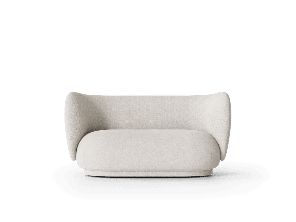 Ferm Living Rico Sofa 2-seater - Bouclé - Off-White — фото 2