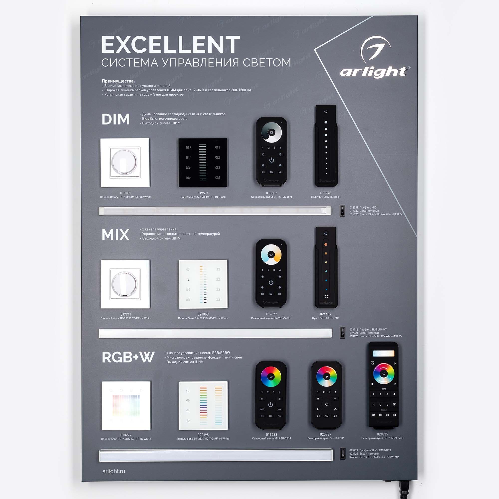 Стенд Системы Управления Excellent Arlight 830x600mm (DB 3мм, пленка, лого) (Arlight, -) 028852(1)