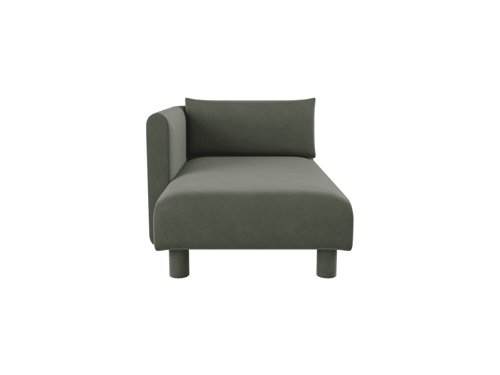 Ferm Living Dase Sofa Chaise Longue Left - Rich Velvet - Pine