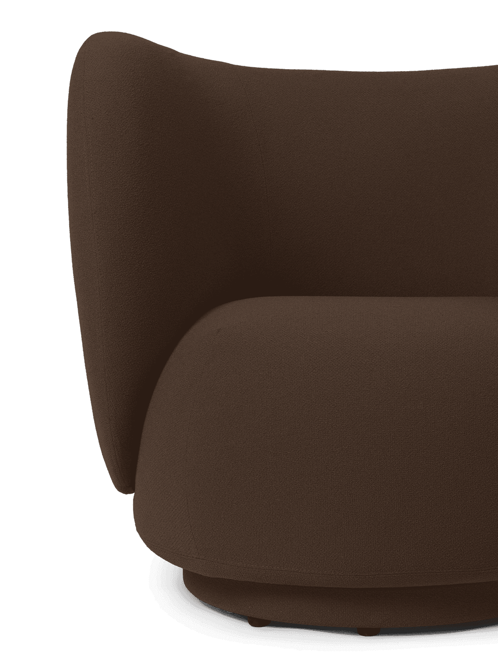 Ferm Living Rico Lounge Chair - Swivel - Grain - Chocolate — фото 3