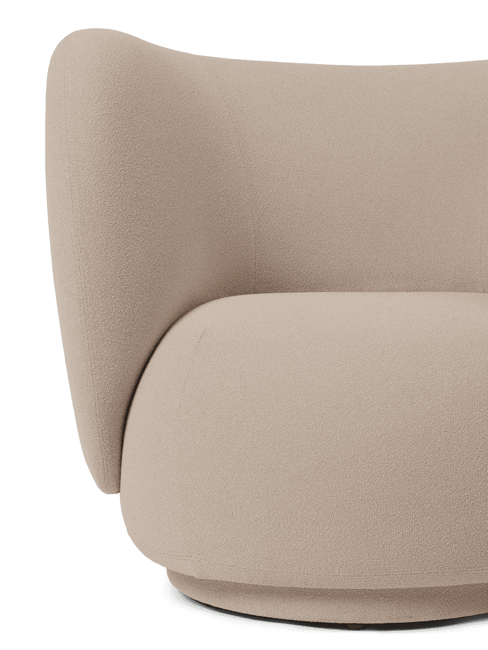 Ferm Living Rico Lounge Chair - Swivel - Grain - Cashmere — фото 3