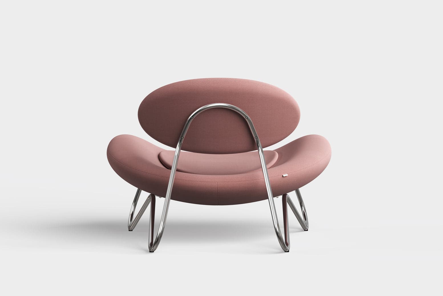 WOUD Meadow lounge chair - Dusty rose/Chrome — фото 5