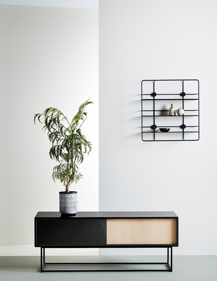 WOUD Virka sideboard (Low) - Oak/black — фото 5