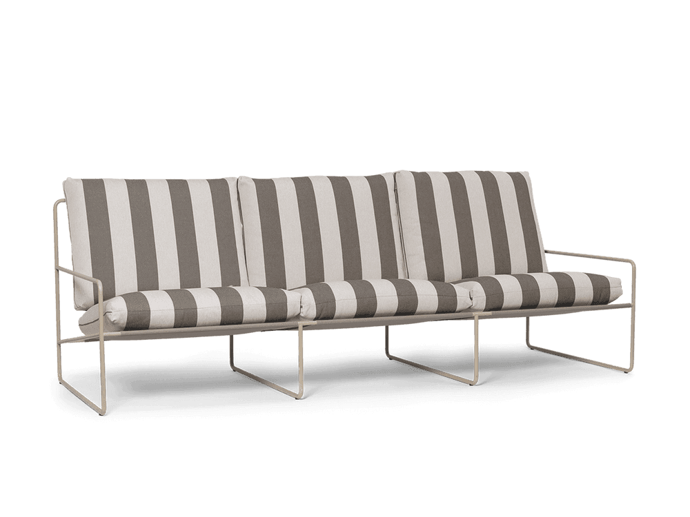 Ferm Living Desert 3-seater - Cashmere - Stripe - Chocolate — фото 5
