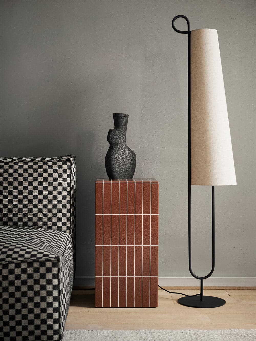 Ferm Living Ancora Floor Lamp - Black/Natural — фото 3