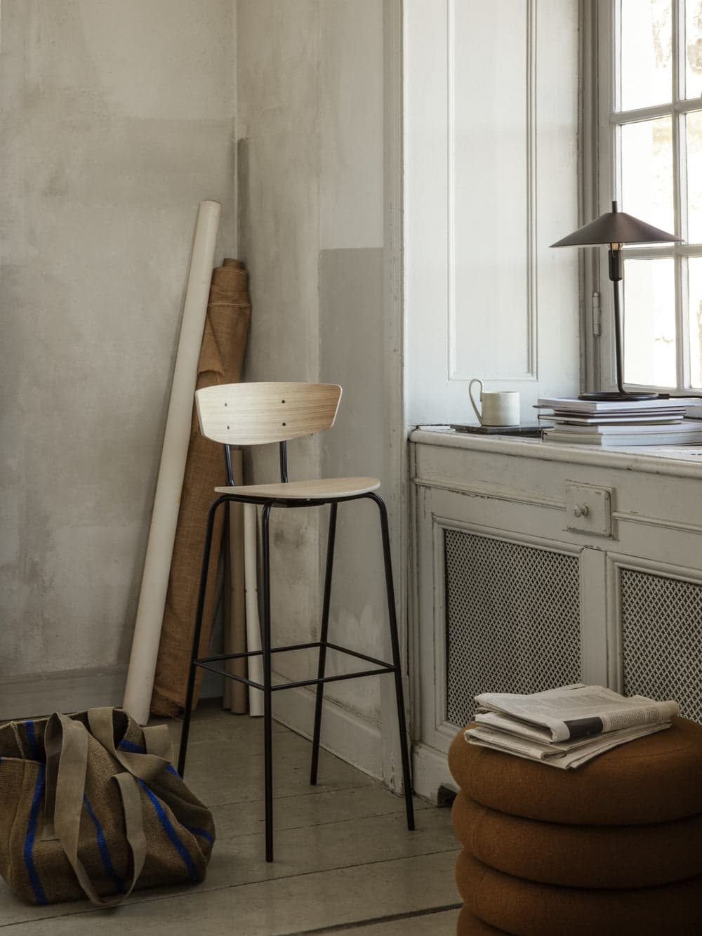 Ferm Living Herman Bar Chair - White Oiled Oak — фото 3