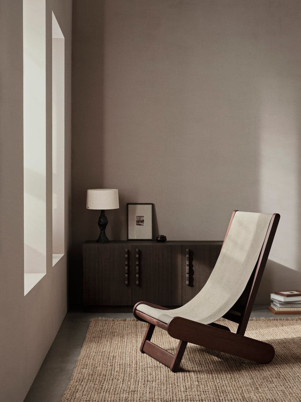 Ferm Living Hemi Lounge Chair - Dark Stained/Natural — фото 3