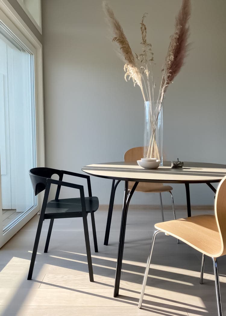 WOUD Tree dining table (120 cm) - Beige/black — фото 4