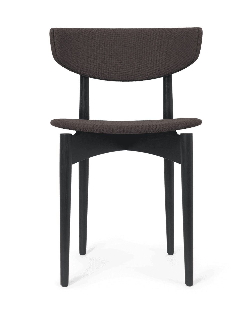 Ferm Living Herman Dining Chair - Upholstered - Grain - Black Ash/Chocolate — фото 2