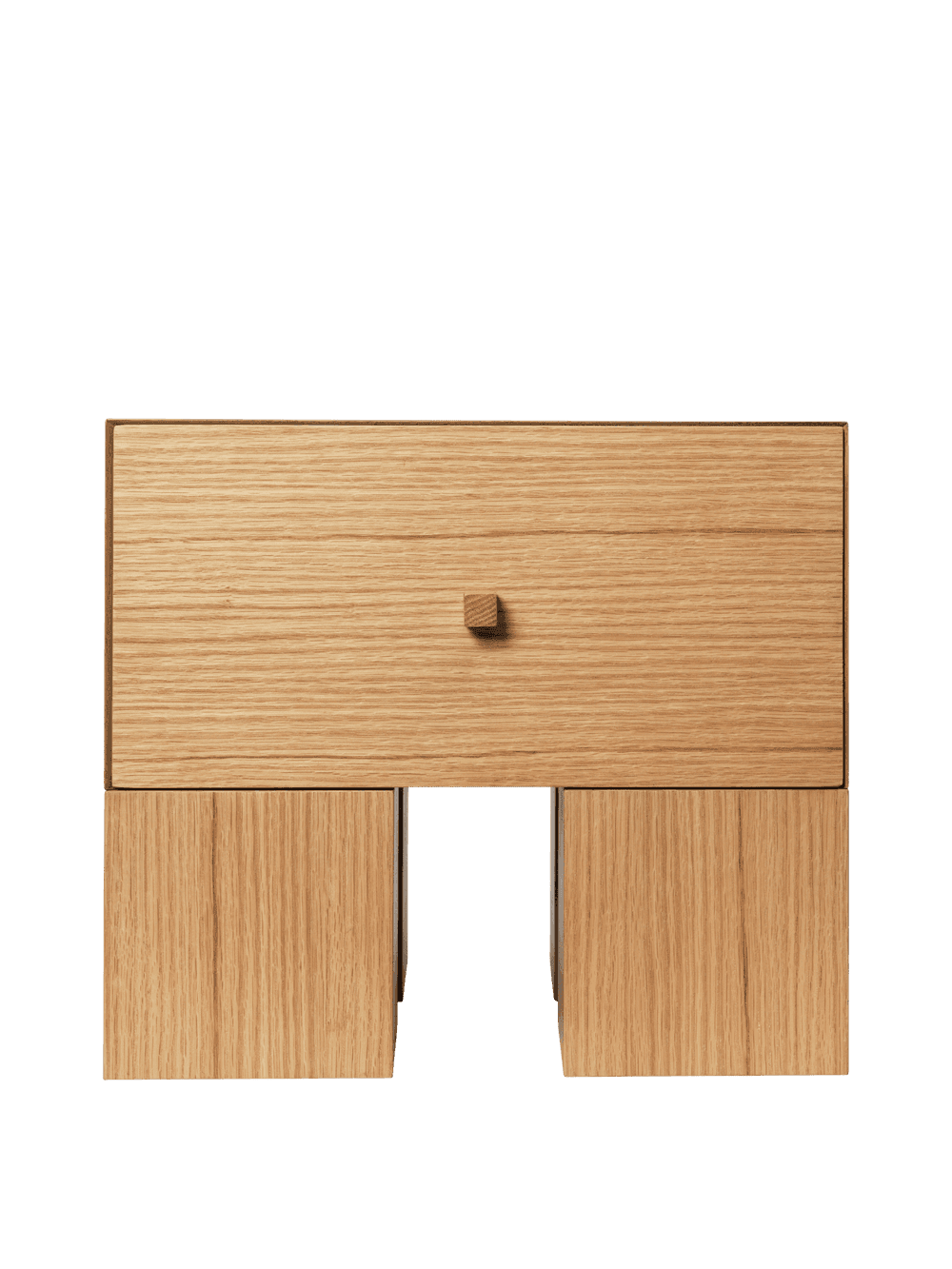 Ferm Living Kuben Bedside Table - 1x1 - Natural Oak Veneer — фото 2