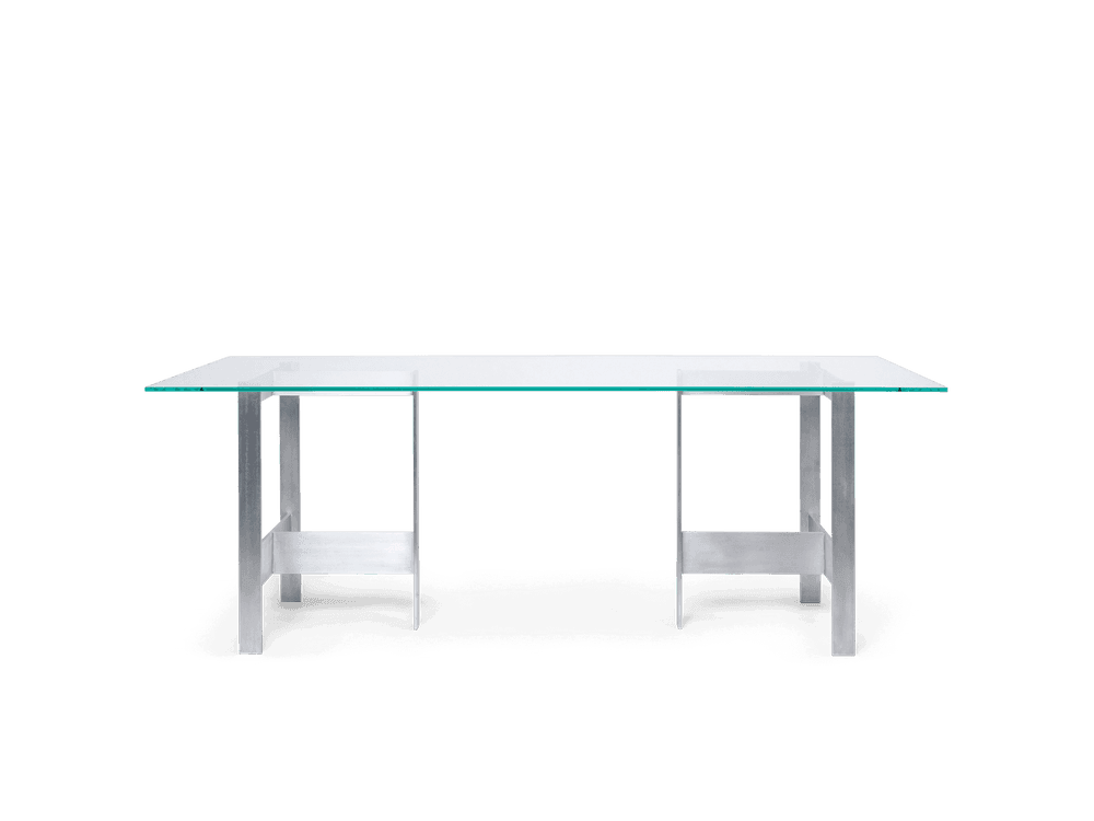 Ferm Living Lager Dining Table - 200 x 90 - Glass/Aluminium — фото 2