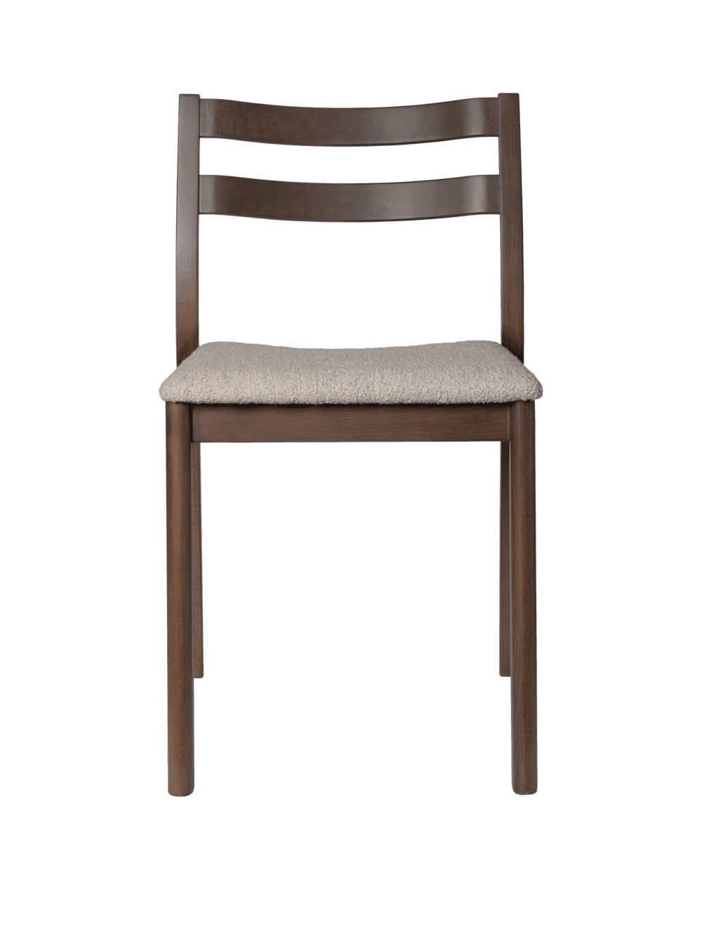 Ferm Living Boda Dining Chair - Upholstered Seat - Soft Bouclé - Dark Stained Beech/Natural — фото 2