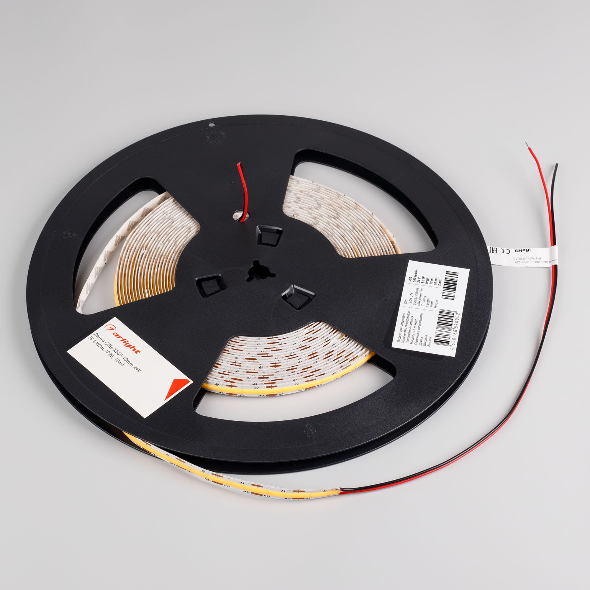 Светодиодная лента COB-X560-10mm 24V Warm3000 (9.6 W/m, IP20, 10m) (Arlight, 5 лет) 049060 — фото 2