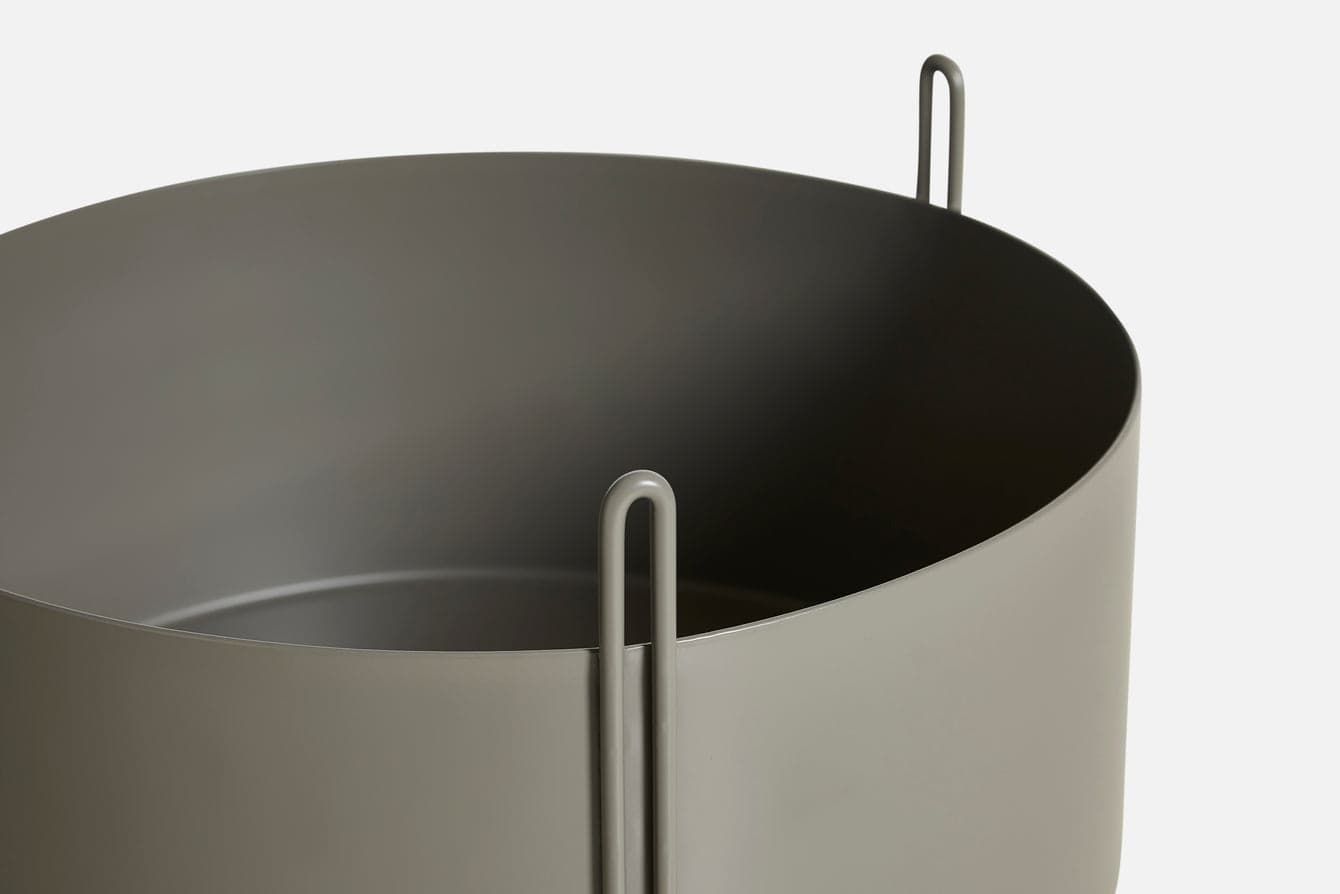 WOUD Pidestall planter (Medium) - Taupe — фото 6