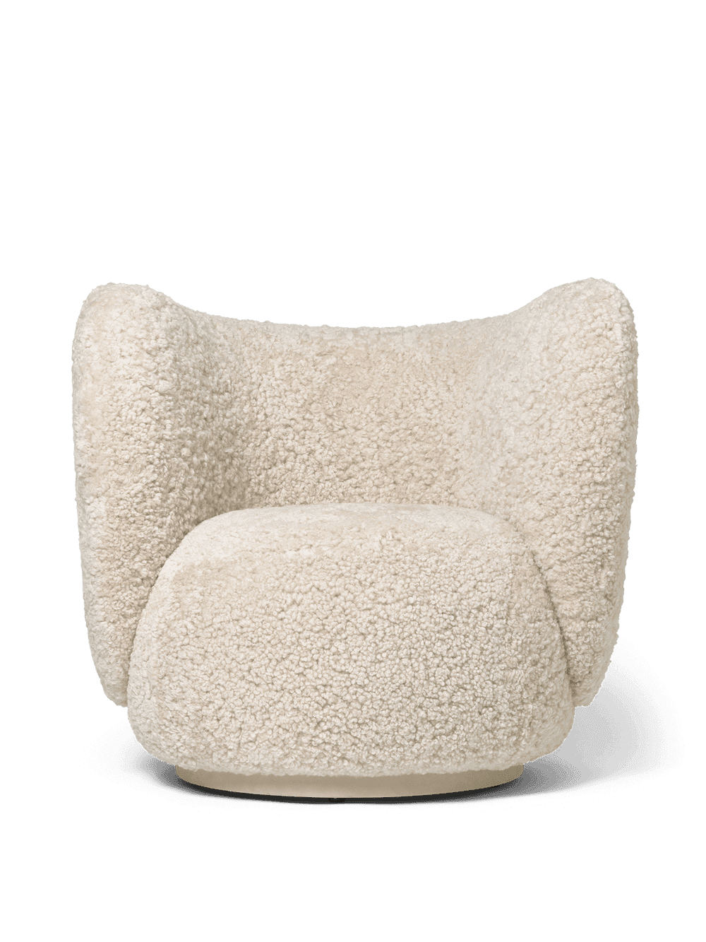 Ferm Living Rico Lounge Chair - Sheepskin - Moonlight — фото 2