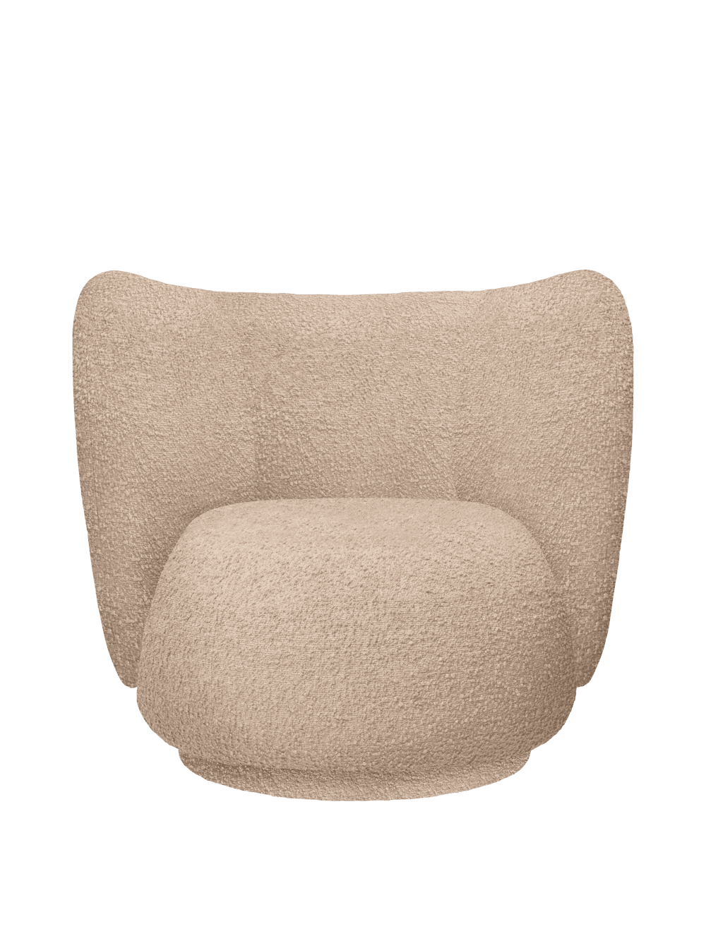 Ferm Living Rico Lounge Chair - Swivel - Raw Bouclé - Natural — фото 2