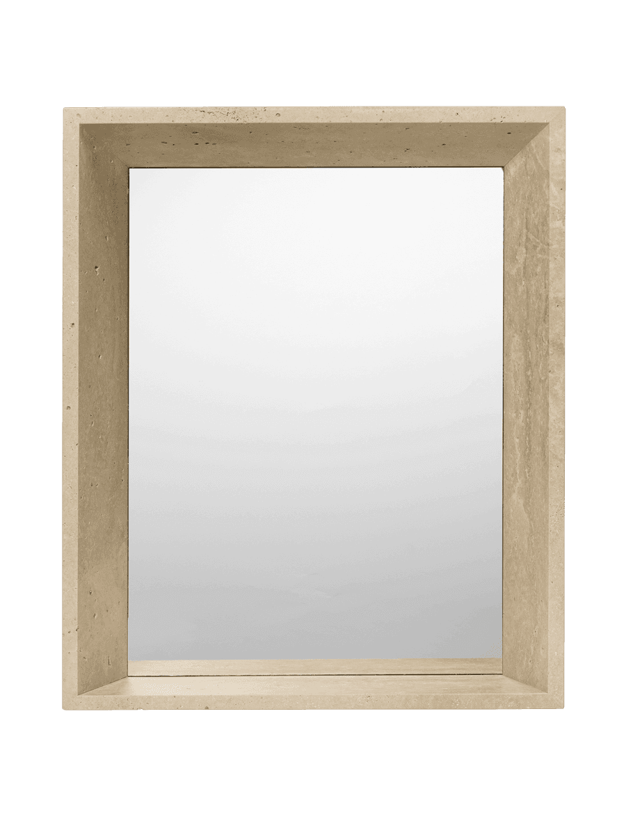 Ferm Living Lancet Mirror - Travertine