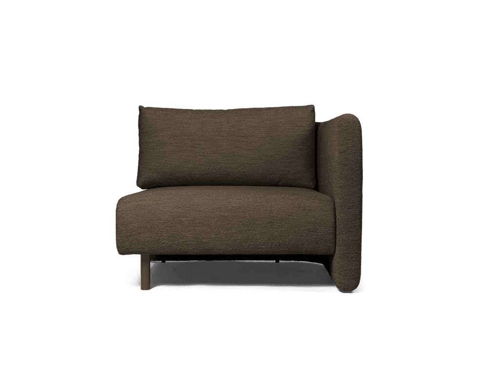 Ferm Living Dase Sofa Armrest Right - Soft Bouclé - Dark Brown — фото 3