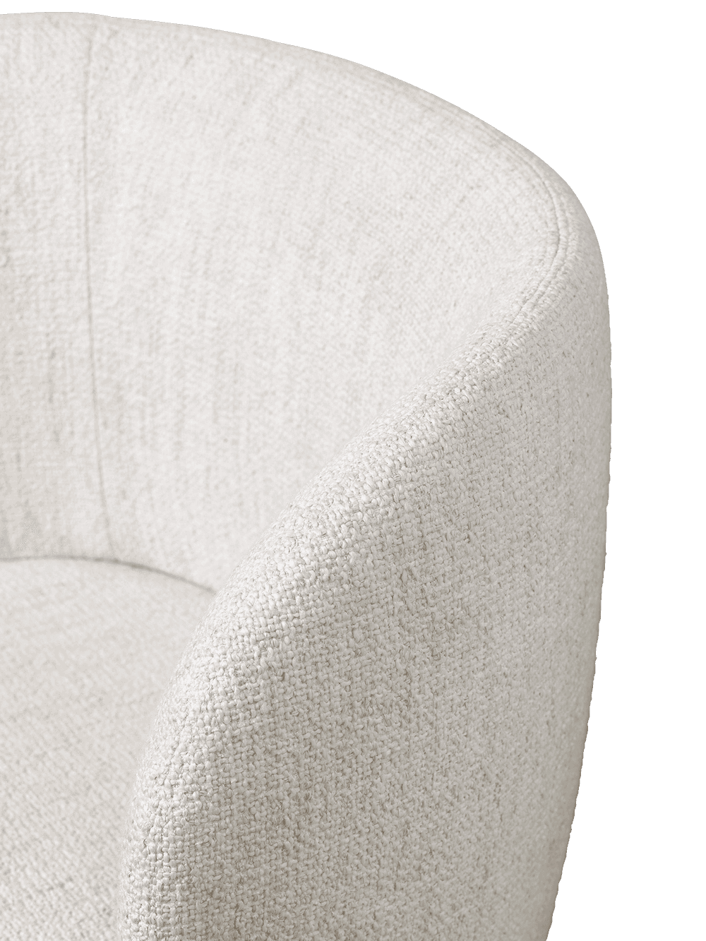 Ferm Living Rico Dining Chair - Swivel - Bouclé - Off-White — фото 5