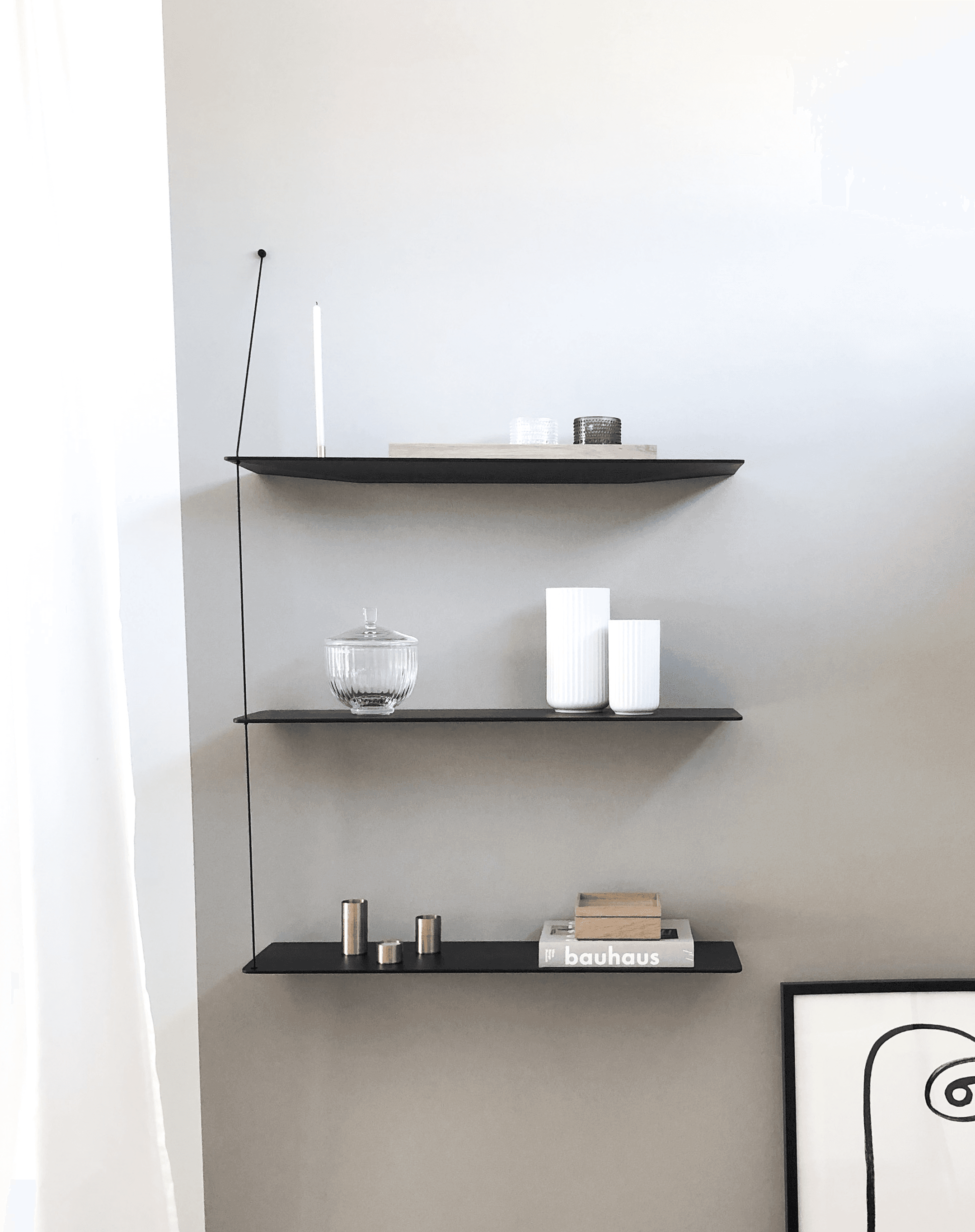 WOUD Stedge shelf (80 cm) - Black — фото 4