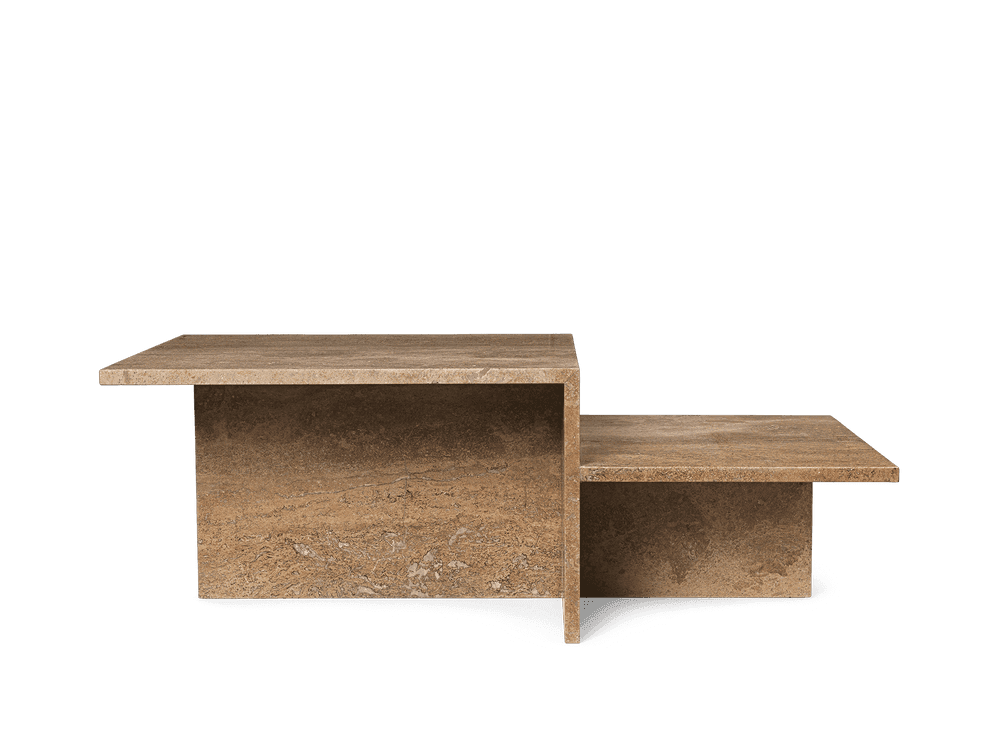 Ferm Living Distinct Coffee Table - Dark Brown Travertine — фото 4