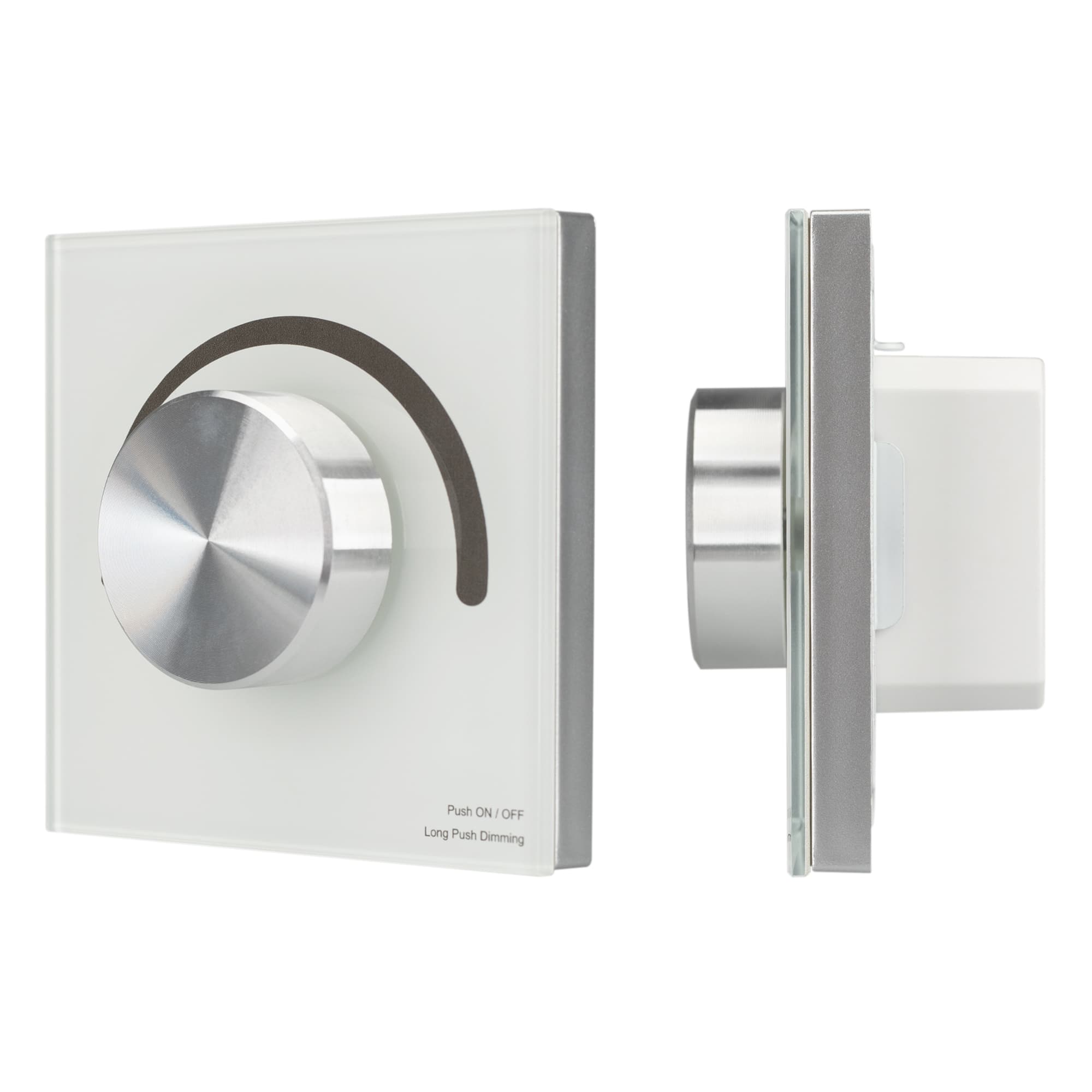 Панель SMART-P98-DIM-G-IN White (230V, 1.5A, 0/1-10V, Rotary, 2.4G) (Arlight, Стекло) 028432 — фото 1