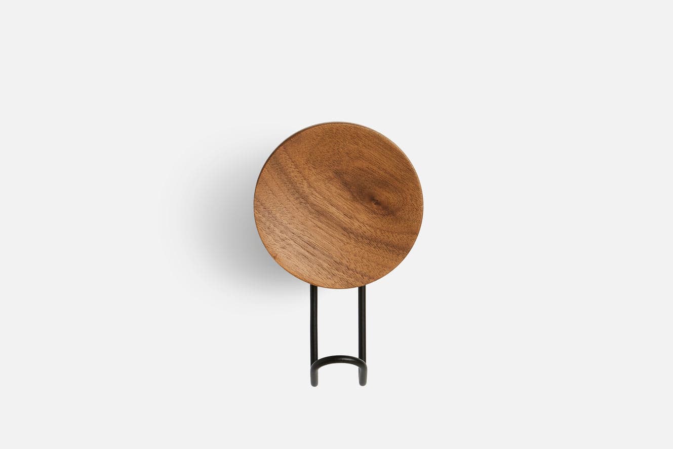 WOUD Around wall hanger (Large) - Walnut/Black — фото 5