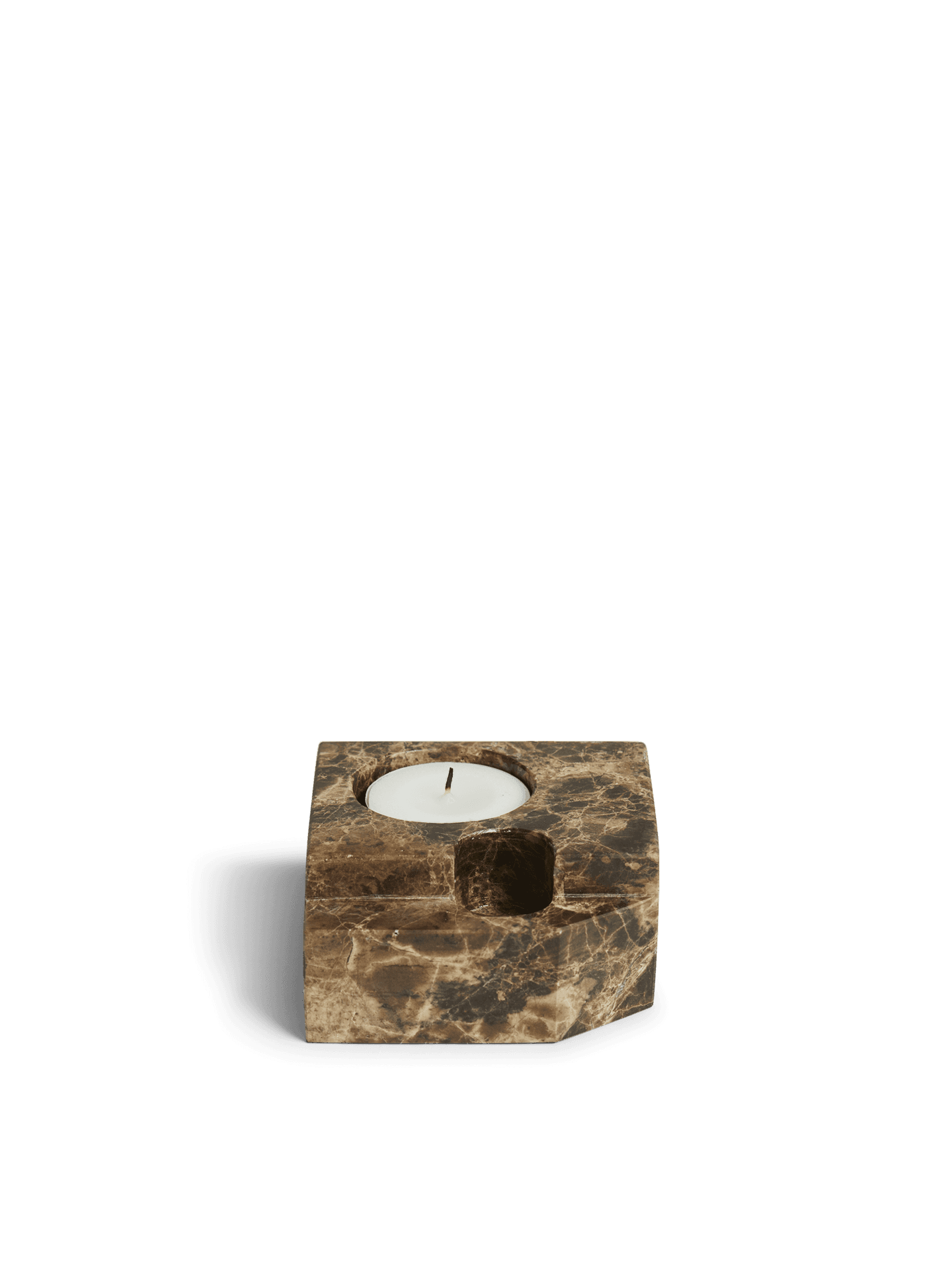WOUD Jeu de dés 3 candle holder - Brown — фото 3