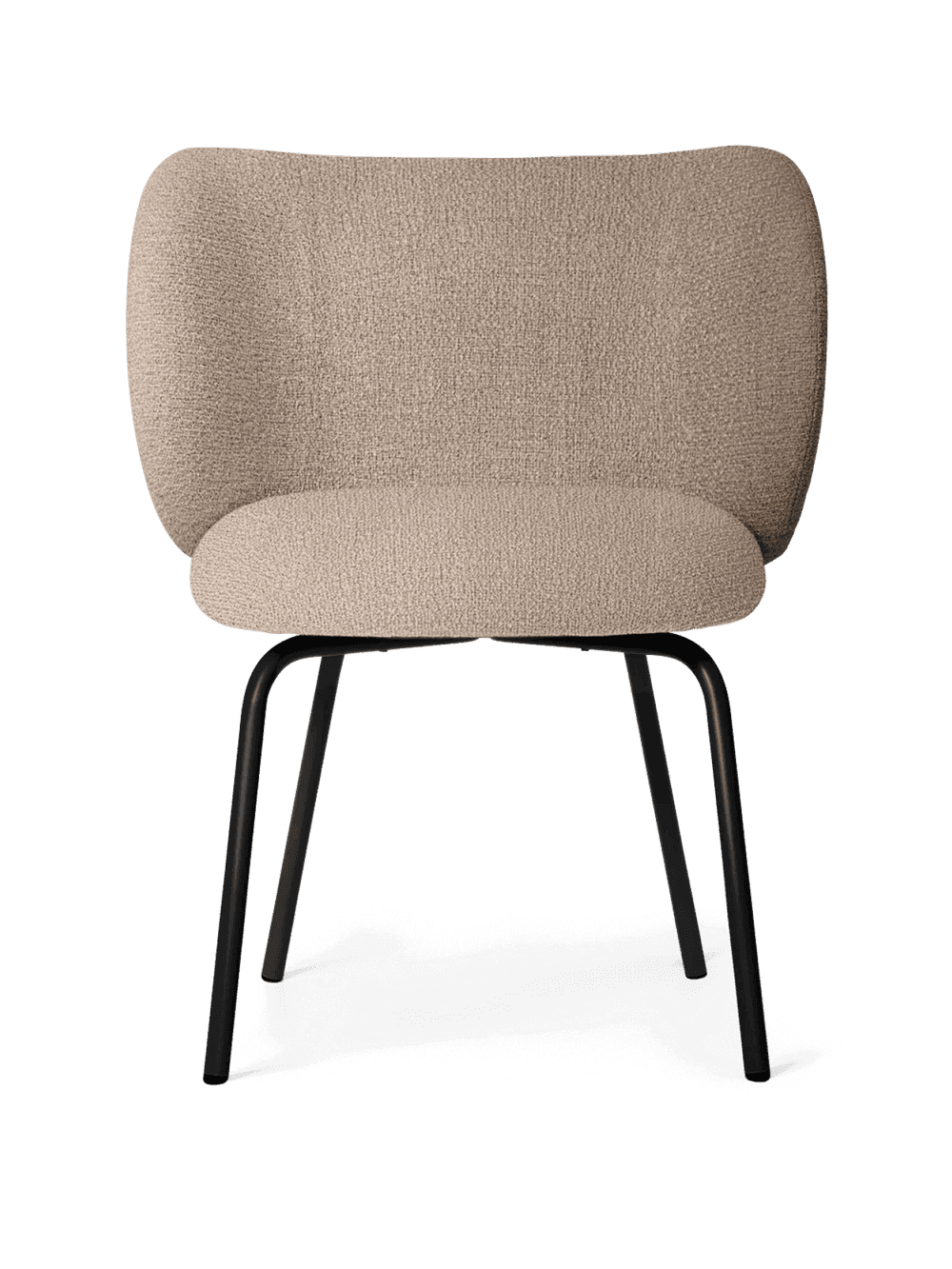 Ferm Living Rico Dining Chair - Black - Bouclé - Sand — фото 2