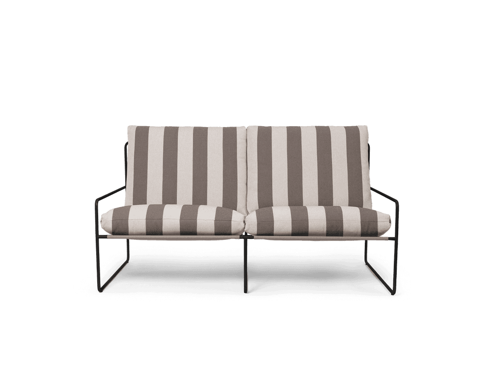 Ferm Living Desert 2-seater - Black - Stripe - Chocolate — фото 2