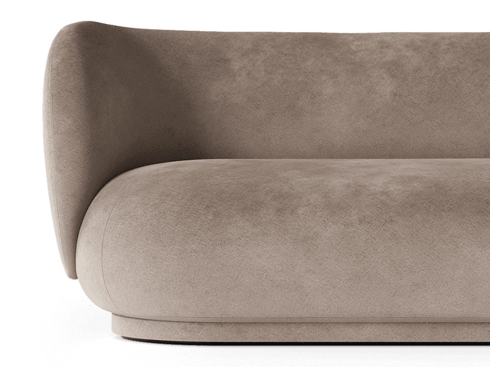 Ferm Living Rico Divan Left - Faded Velvet - Beige — фото 3