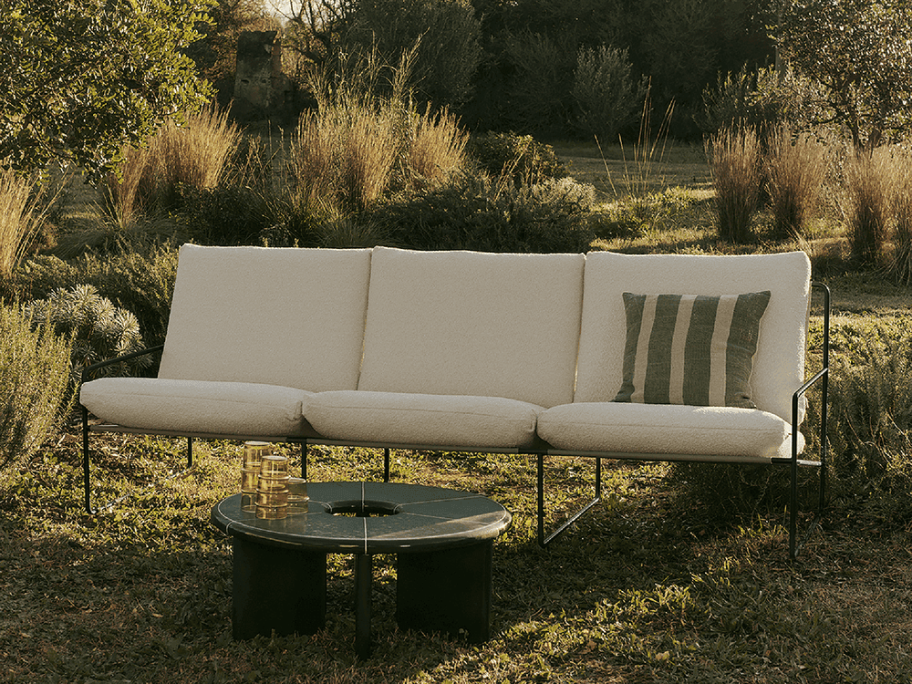 Ferm Living Desert 3-seater - Black - Pure Bouclé - Off-White — фото 3