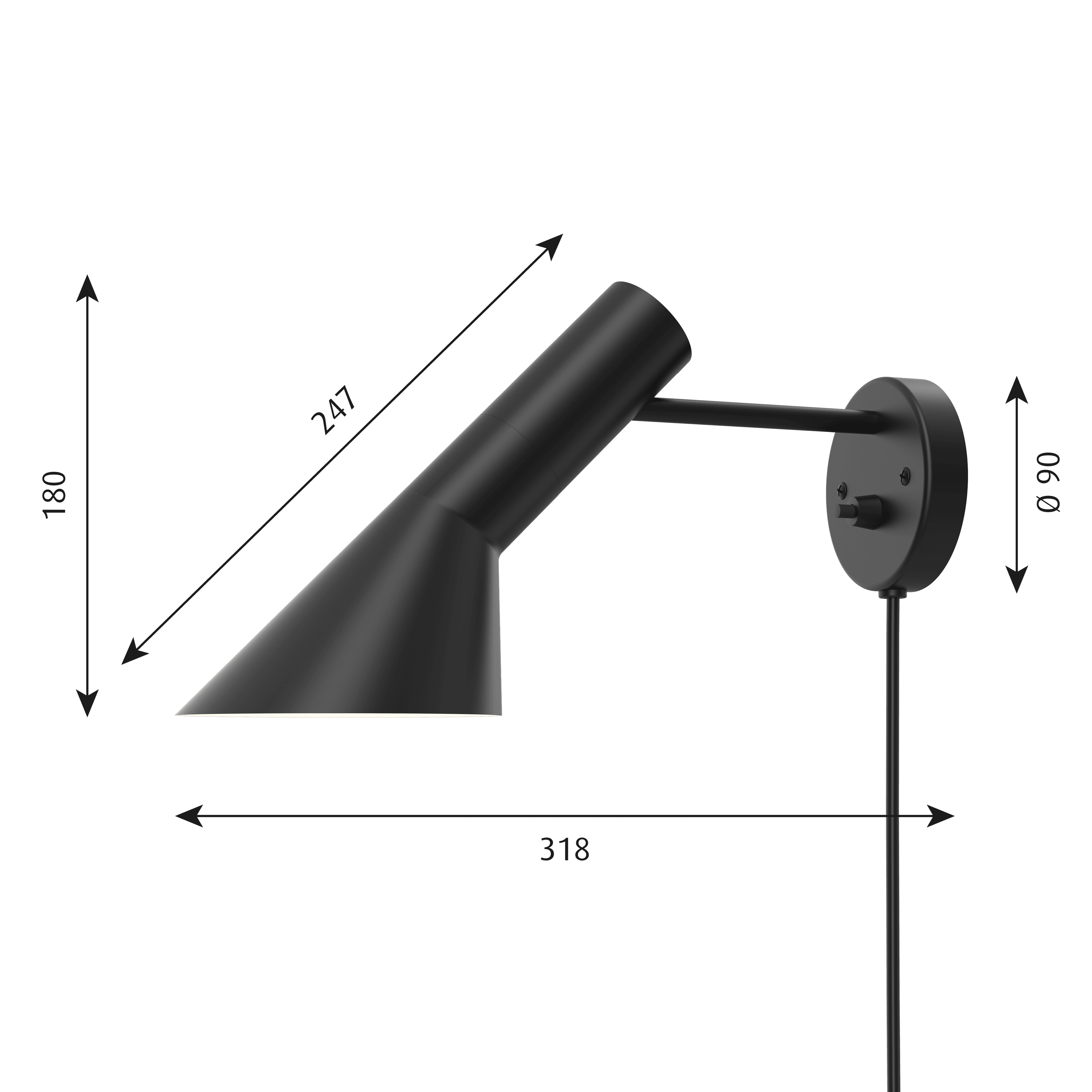 Louis Poulsen AJ Wall Lamp Black — фото 6