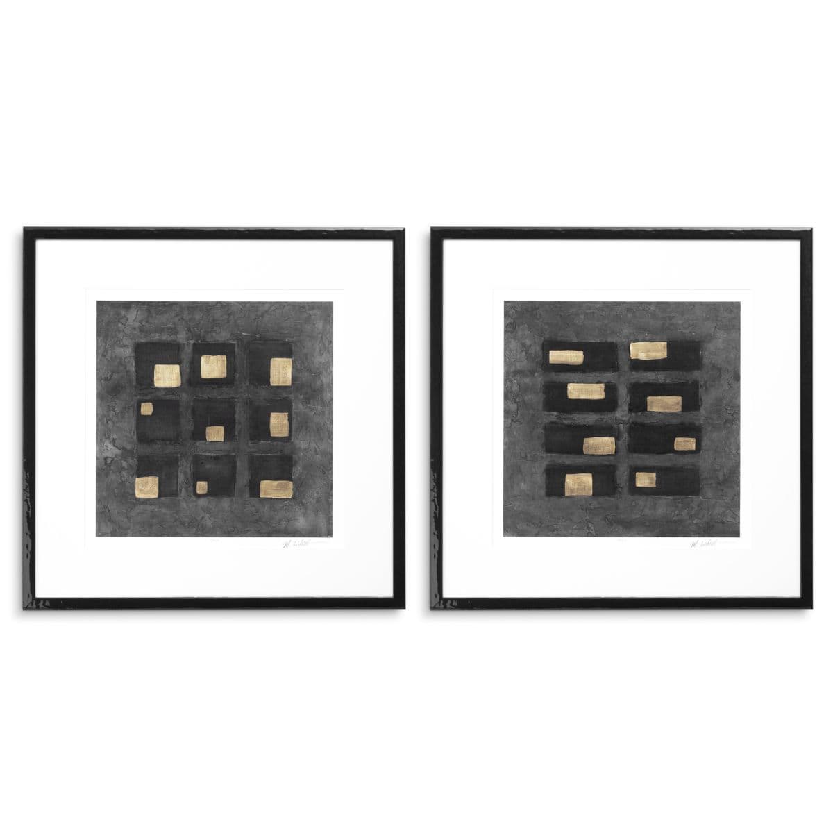 Eichholtz Print Black Squares by Michael Willett set of 2