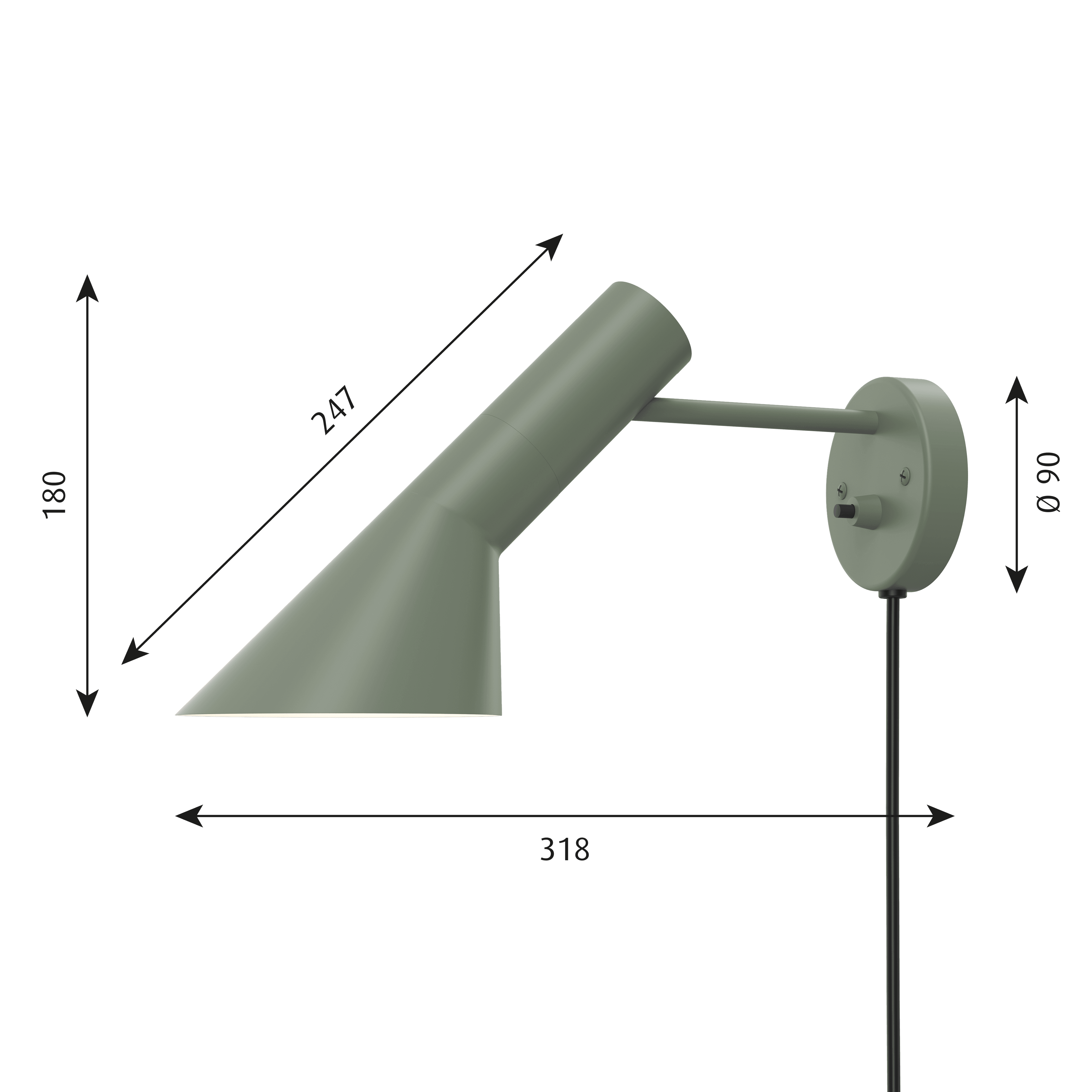 Louis Poulsen AJ Wall Lamp Pale petroleum — фото 2