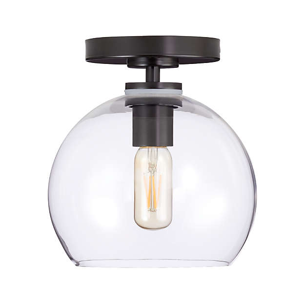 Crate and Barrel Потолочный светильник Crate and Barrel Arren Flush Mount Light with Round Shade