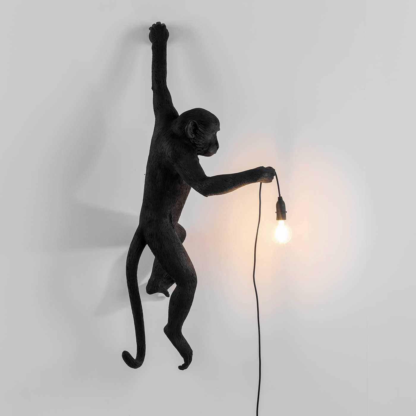 Seletti Настенный светильник Seletti The Monkey Lamp Black Hanging Version