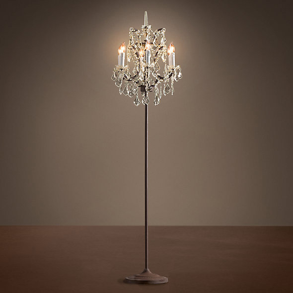 Restoration Hardware Торшер Restoration Hardware 19th C. Rococo Iron & Crystal Floor Lamp