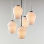 Подвесной светильник Crate and Barrel Arren Round 5-Light Pendant with Angled Shades, фото 1