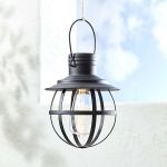 Подвесной светильник Crate and Barrel Black Caged Geometric Lantern, фото 1