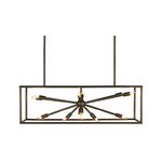 Люстра Crate and Barrel Jaxon Dark Brass Caged Starburst Chandelier, фото 1