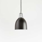 Подвесной светильник Crate and Barrel Maddox Dome Pendant Small with Socket, фото 1