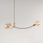 Подвесной светильник Crate and Barrel Paula Brass Sculptural Pendant Light, фото 1