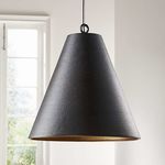 Подвесной светильник Crate and Barrel Rodan Hammered Metal Cone Pendant, фото 1