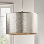 Подвесной светильник Crate and Barrel Rodan Hammered Metal Drum Pendant, фото 1