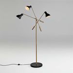 Торшер Crate and Barrel Kace Triple Head Floor Lamp, фото 1