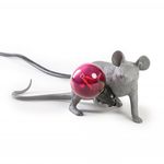 Настольный светильник Seletti Mouse Lamp Grey Lop, фото 1
