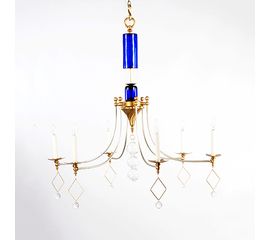 Люстра Louise Gaskill Lia with Cobalt Blue Glass, фото 1