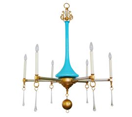 Люстра Louise Gaskill Vintage Etta with blue glass, фото 1